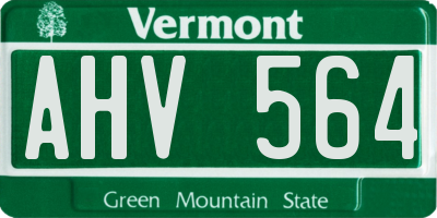 VT license plate AHV564
