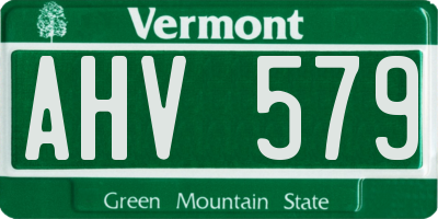 VT license plate AHV579