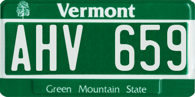 VT license plate AHV659