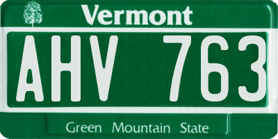 VT license plate AHV763