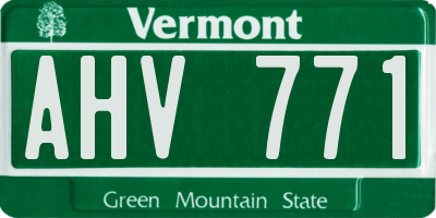 VT license plate AHV771