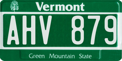 VT license plate AHV879