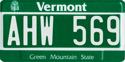 VT license plate AHW569