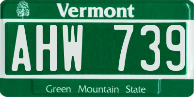 VT license plate AHW739