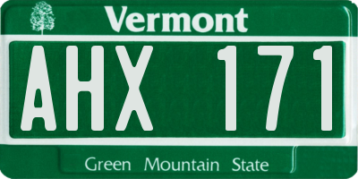 VT license plate AHX171