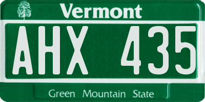 VT license plate AHX435