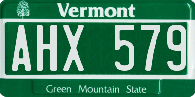 VT license plate AHX579