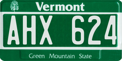 VT license plate AHX624
