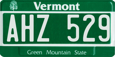 VT license plate AHZ529
