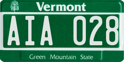 VT license plate AIA028