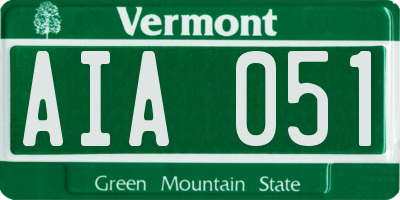 VT license plate AIA051