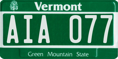 VT license plate AIA077
