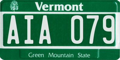 VT license plate AIA079