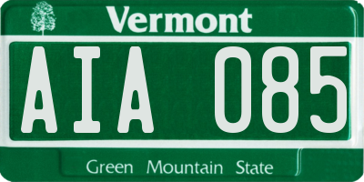 VT license plate AIA085