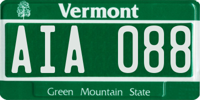 VT license plate AIA088