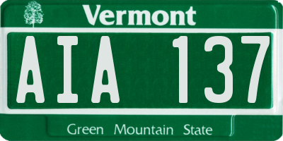 VT license plate AIA137