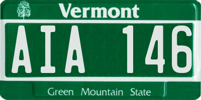 VT license plate AIA146
