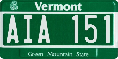 VT license plate AIA151