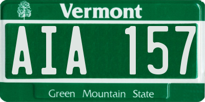 VT license plate AIA157