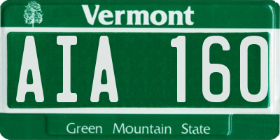 VT license plate AIA160