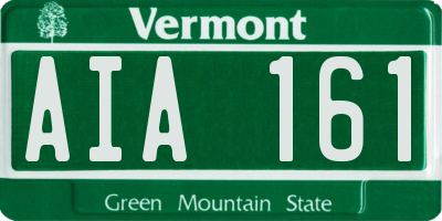 VT license plate AIA161