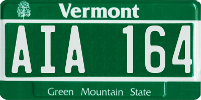 VT license plate AIA164