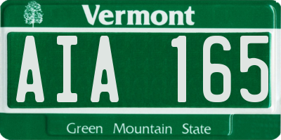 VT license plate AIA165