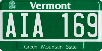 VT license plate AIA169