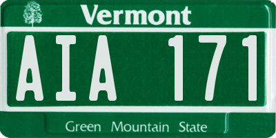 VT license plate AIA171