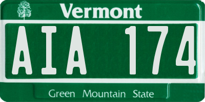 VT license plate AIA174