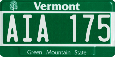 VT license plate AIA175
