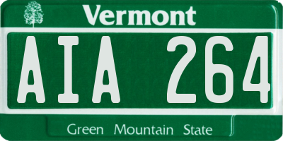 VT license plate AIA264