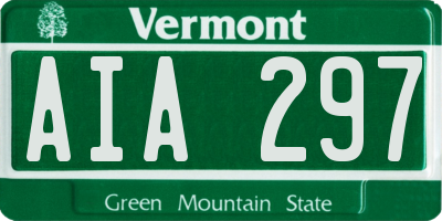 VT license plate AIA297