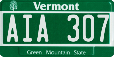 VT license plate AIA307