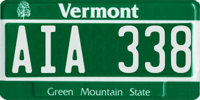 VT license plate AIA338