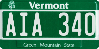 VT license plate AIA340