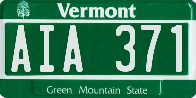 VT license plate AIA371