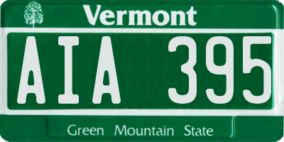 VT license plate AIA395