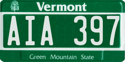VT license plate AIA397