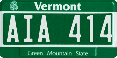 VT license plate AIA414