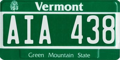 VT license plate AIA438