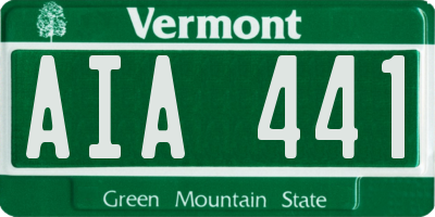 VT license plate AIA441