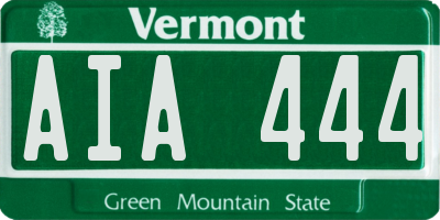 VT license plate AIA444