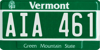 VT license plate AIA461