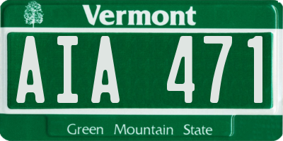 VT license plate AIA471