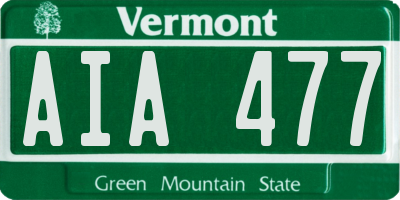 VT license plate AIA477