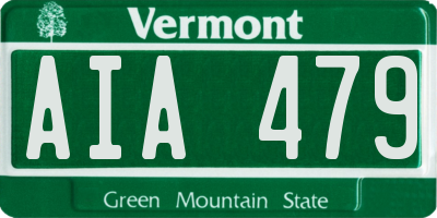 VT license plate AIA479