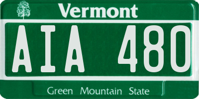 VT license plate AIA480