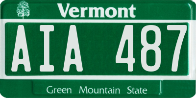 VT license plate AIA487