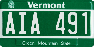 VT license plate AIA491